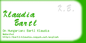 klaudia bartl business card